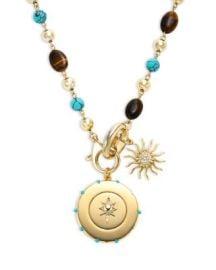 Serra Beaded Charm Necklace, 17.72\