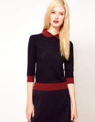 Sessun Knit with Contrast Collar at Asos