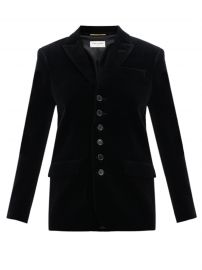 Seven-button cotton-velvet blazer at Matches