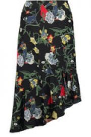 Seville asymmetric floral-print silk midi skirt at The Outnet