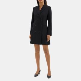 Sevona Stretch Wool Double-Breasted Blazer Dress Outlet at Theory