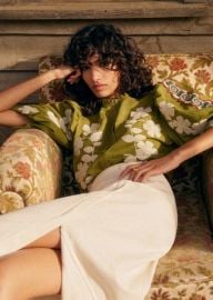 Sezane Anton Blouse in Olive Green at Sezane