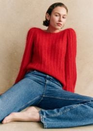 Sezane Aretha Sweater in Carmine Red at Sezane