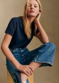 Sezane Conrad T Shirt in Navy at Sezane
