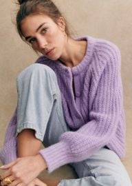 Sezane Emile Cardigan in Wisteria at Sezane