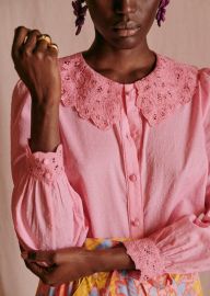 Sezane Katherine Shirt in Bright Pink at Sezane