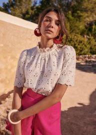 Sezane Louisah Blouse in Ecru at Sezane