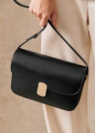 Sezane Milo Classic Bag in Smooth Black at Sezane