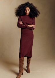 Sezane Naelle Skirt in Burgundy at Sezane