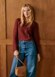 Sezane Noelie Cardigan in Brick at Sezane