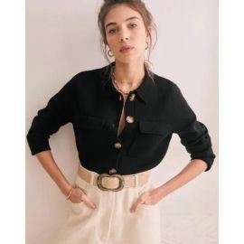 Sezane Sweaters Nwot Sezane Betty Cardigan In Black Button Wool Long Sleeves Size M Poshmark at Poshmark