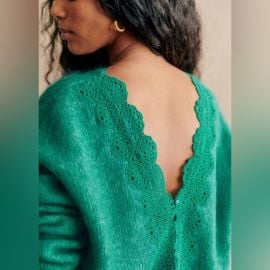 Sezane Sweaters Sezane Sezane Astride Jumper Kid Mohair Winter Green Brontes Cardigan On You Poshmark at Poshmark