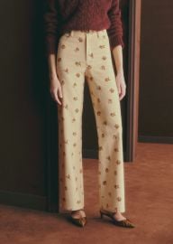 Sezane The Wide Leg Trousers in Shilo Print at Sezane