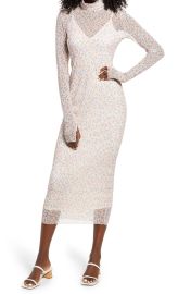 Shailene Sheer Long Sleeve Dress at Nordstrom