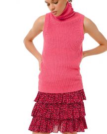 Shaker Sleeveless Turtleneck at Bloomingdales