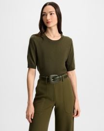 Shana Cashmere Half Sleeve Sweater in Cypress at Veronica Beard