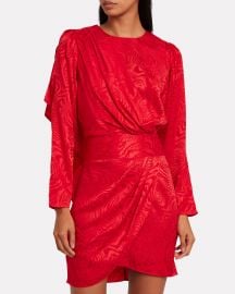 Shanaya Drape Moire Dress by Ronny Kobo at Intermix