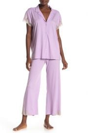 Shangri-Lace Short Sleeve Shirt & Pants Pajama 2-Piece Set at Nordstrom Rack