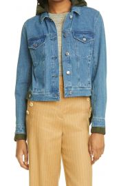 Shani Mixed Media Denim & Twill Jacket at Nordstrom