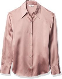 Shaped Collar Silk Blouse by Vince at Amazon