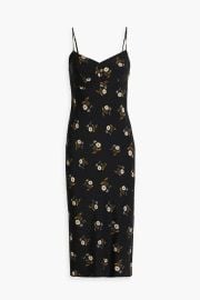 Shara Floral Print Silk Blend Jacquard Dress at The Outnet