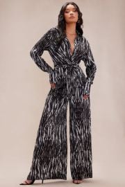 Sharlene Wide Leg Jumpsuit - Blackcombo Fashion Nova at Fashion Nova