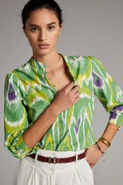 Sharona Henley Blouse at Anthropologie