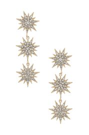 Shashi Celestial Drop Earrings In Gold at Revolve