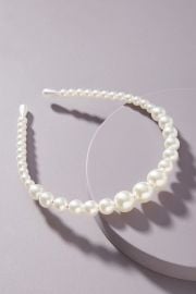 Shashi Tapered Pearl Headband at Anthropologie