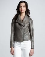 Shawl collar leather jacket by Vince at Neiman Marcus