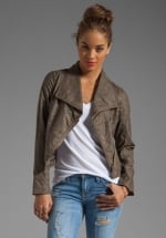 Shawl collar moto jacket by BB Dakota at Revolve