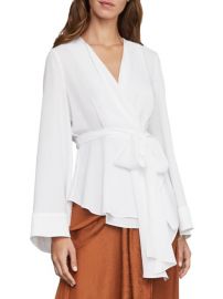 Shawl collar wrap top at Lord & Taylor