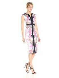 Shawnie Painted Posie Fitted Midi Dress by Ted Baker at Amazon