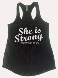 She Is Strong Workout Tank Top by Work It Wear at Etsy