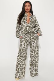 She39 s A Beast Zebra Pant Set - Olivecombo Fashion Nova Matching Sets Fashion Nova at Fashion Nova