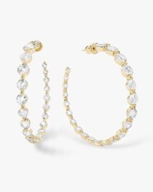 She39s an Icon Hoops 2quot - Gold Simulated Diamonds Melinda Maria Jewelry at Melinda Maria