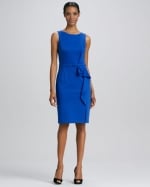 Sheath with side drape by David Meister at Neiman Marcus