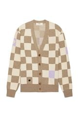 Sheep Inc The Checkmate Cardigan In Fawn Brown at Revolve