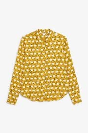 Sheep and flower print blouse at Monki