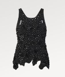 Sheer Detail Beaded Tank Top - Ready to Wear LOUIS VUITTON at Louis Vuitton