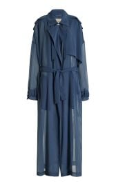 Sheer Georgette Trench Coat By Lapointe at Moda Operandi