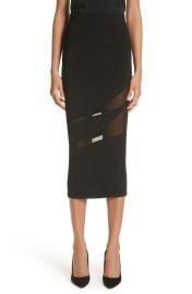 Sheer Inset Pencil Skirt at Nordstrom