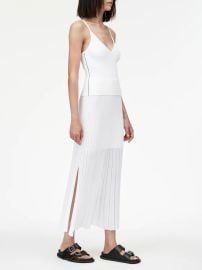 Sheer Pleat Skirt in White Maria McManus at Maria McManus