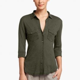 WornOnTV: Macy’s dark green button down shirt on Charmed | Madeleine ...