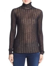 Sheer Turtleneck Top at Bloomingdales