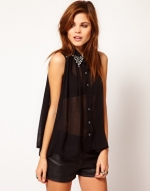 Sheer black blouse like Tinas at Asos