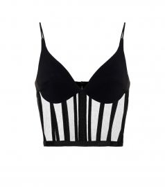 Sheer corset bustier at Mytheresa