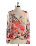 Sheer floral blouse at Lord & Taylor