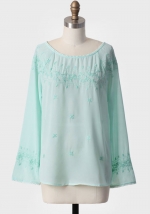 Sheer mint blouse like Sashas at Ruche