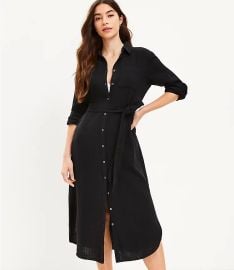 Sheer shirt dress at Loft